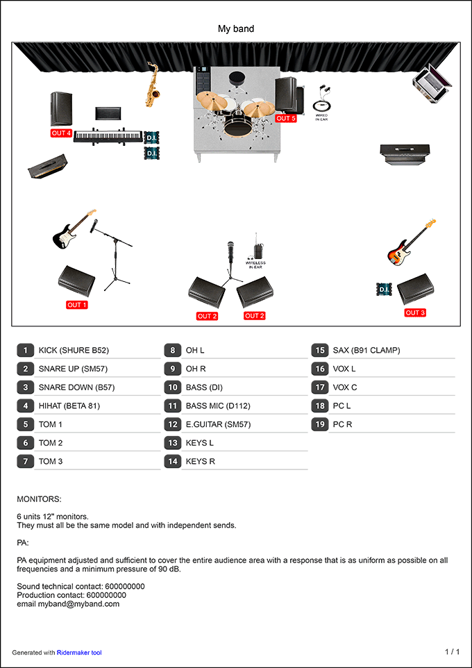 Stage Plot PDF document